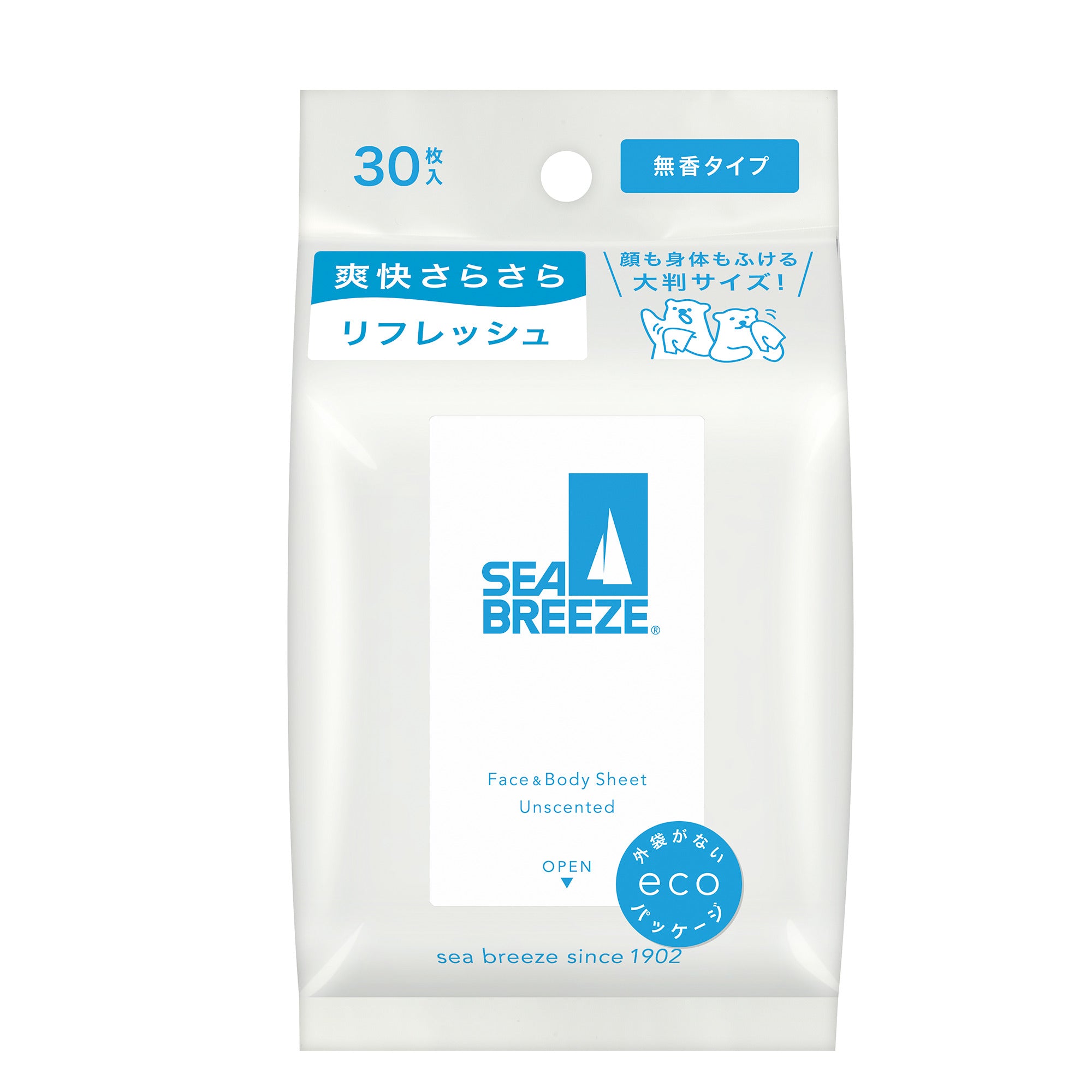 シーブリーズ フェイス&ボディシート N 無香料 30枚の商品画像