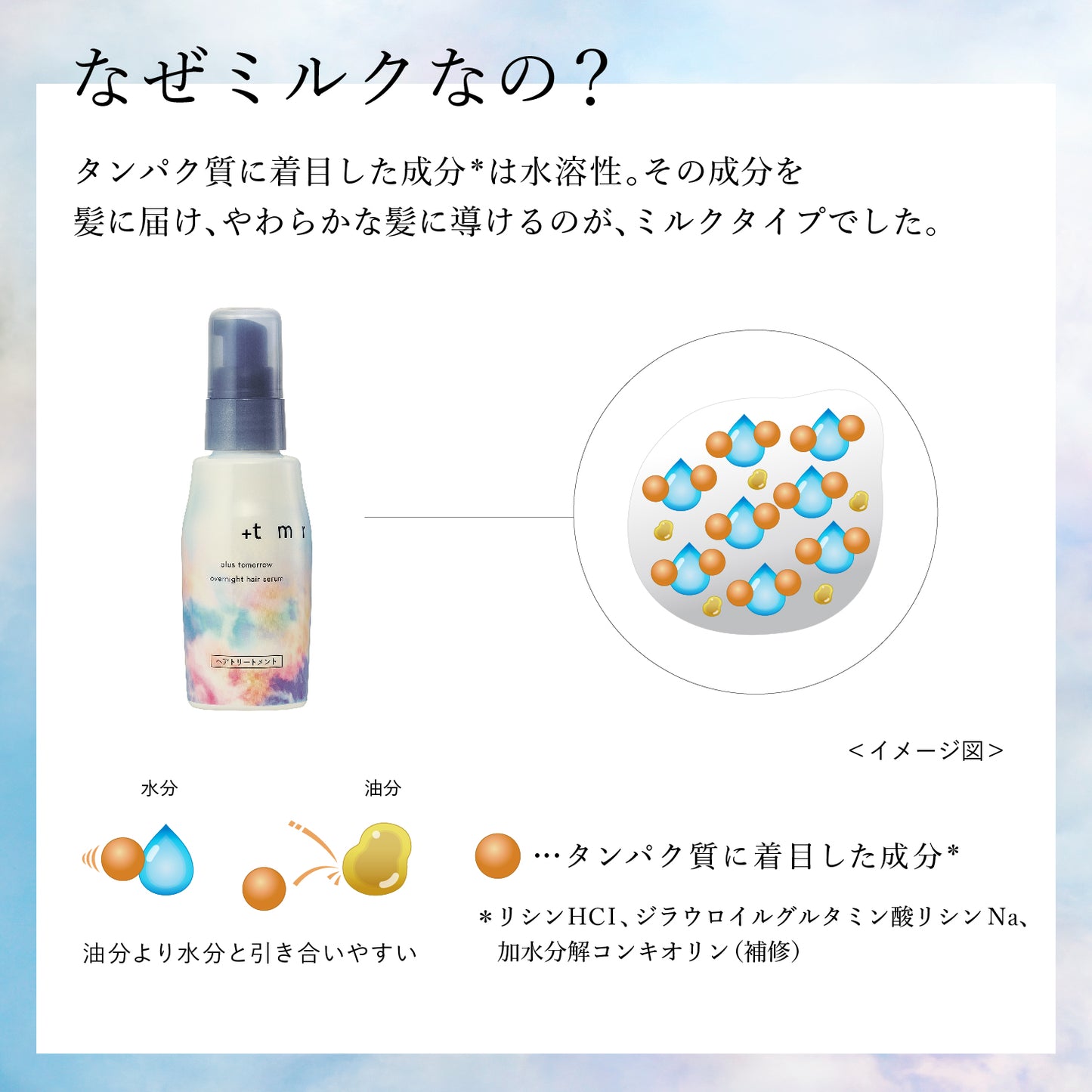 プラストゥモロー　オーバーナイト　ヘアセラム　80ｍL